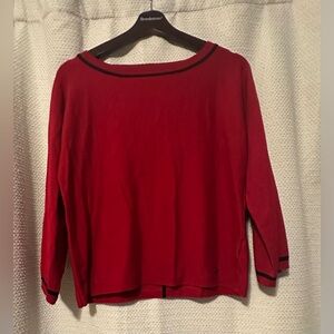 Jones New York Red Long Sleeve Top